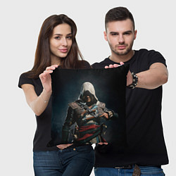 Подушка квадратная Assassins Creed 4, цвет: 3D-принт — фото 2
