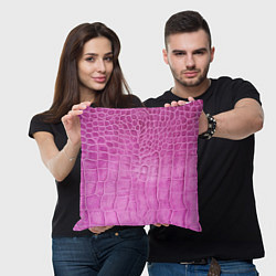 Подушка квадратная Кожа - текстура - pink, цвет: 3D-принт — фото 2