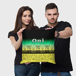 Подушка квадратная ONI демон, цвет: 3D-принт — фото 2