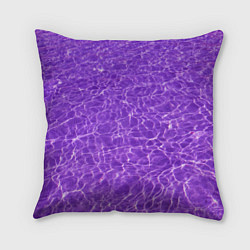 Подушка квадратная Абстрактные фиолетовые волны воды, цвет: 3D-принт