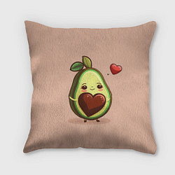 Подушка квадратная Влюбленная авокадо - парные, цвет: 3D-принт