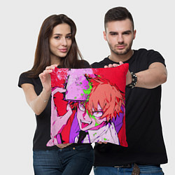 Подушка квадратная КРОВАВАЯ ПИЛА, цвет: 3D-принт — фото 2