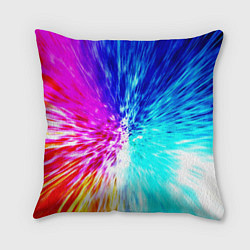 Подушка квадратная Всплеск ярких красок, цвет: 3D-принт
