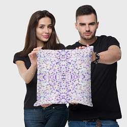 Подушка квадратная Сердечки паттерн, цвет: 3D-принт — фото 2