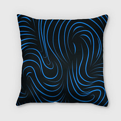 Подушка квадратная Волны в стиле зебра, цвет: 3D-принт