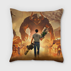 Подушка квадратная Serious Sam, цвет: 3D-принт