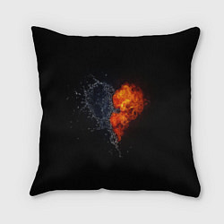 Подушка квадратная Любовь, огонь и вода, цвет: 3D-принт