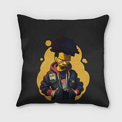Подушка квадратная Rap Simpson, цвет: 3D-принт