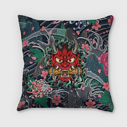 Подушка квадратная Irazumi devil и волны, цвет: 3D-принт