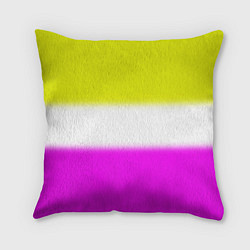 Подушка квадратная Трехцветный размытый фон, цвет: 3D-принт
