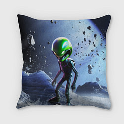 Подушка квадратная Alien during a space storm, цвет: 3D-принт