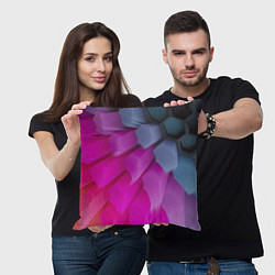 Подушка квадратная Скоростные соты, цвет: 3D-принт — фото 2