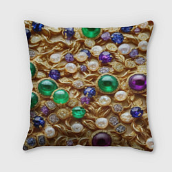 Подушка квадратная Россыпь драгоценностей, цвет: 3D-принт