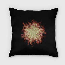 Подушка квадратная Цветок в огне, цвет: 3D-принт