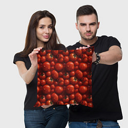 Подушка квадратная Сочная текстура из томатов, цвет: 3D-принт — фото 2