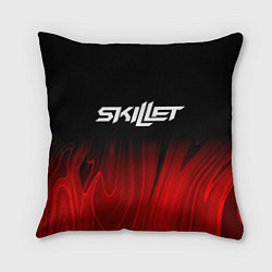 Подушка квадратная Skillet red plasma