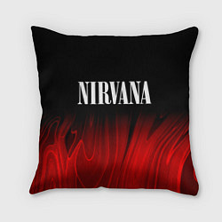 Подушка квадратная Nirvana red plasma, цвет: 3D-принт