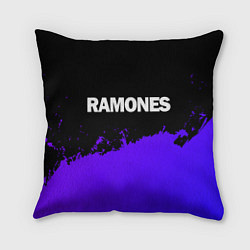 Подушка квадратная Ramones purple grunge, цвет: 3D-принт