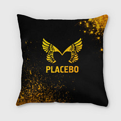 Подушка квадратная Placebo - gold gradient, цвет: 3D-принт