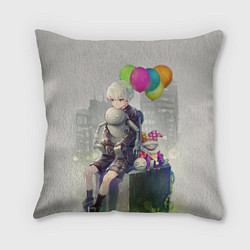 Подушка квадратная 9S c шариками, цвет: 3D-принт