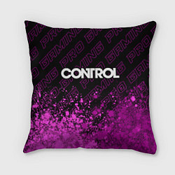 Подушка квадратная Control pro gaming: символ сверху, цвет: 3D-принт