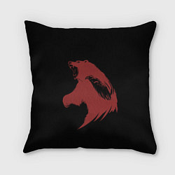 Подушка квадратная Red bear, цвет: 3D-принт