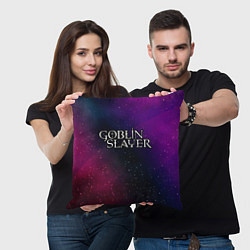 Подушка квадратная Goblin Slayer gradient space, цвет: 3D-принт — фото 2