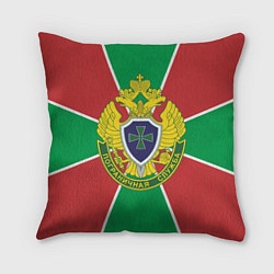 Подушка квадратная Пограничная служба - герб ПВ, цвет: 3D-принт