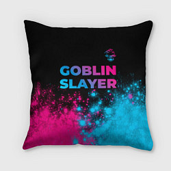 Подушка квадратная Goblin Slayer - neon gradient: символ сверху, цвет: 3D-принт