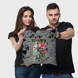 Подушка квадратная Великая небесная стена - Мару и Кируко, цвет: 3D-принт — фото 2