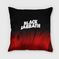 Подушка квадратная Black Sabbath red plasma, цвет: 3D-принт