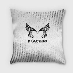 Подушка квадратная Placebo с потертостями на светлом фоне, цвет: 3D-принт
