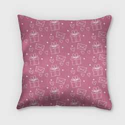 Подушка квадратная Влюбленным паттерн, цвет: 3D-принт