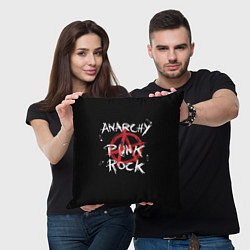 Подушка квадратная Анархия - панк рок, цвет: 3D-принт — фото 2