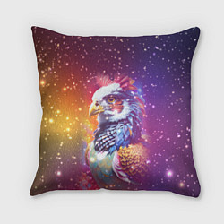 Подушка квадратная Fantastic bird and starry space, цвет: 3D-принт