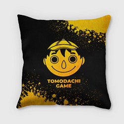 Подушка квадратная Tomodachi Game - gold gradient, цвет: 3D-принт