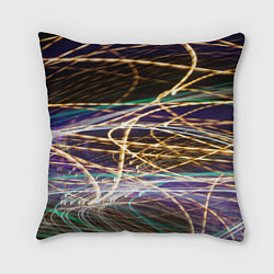 Подушка квадратная Световые эффекты, цвет: 3D-принт