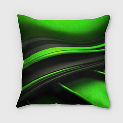 Подушка квадратная Black green textureпоп