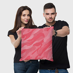 Подушка квадратная Pink military, цвет: 3D-принт — фото 2
