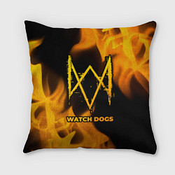 Подушка квадратная Watch Dogs - gold gradient, цвет: 3D-принт