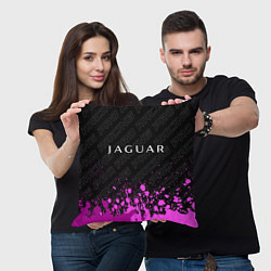 Подушка квадратная Jaguar pro racing: символ сверху, цвет: 3D-принт — фото 2