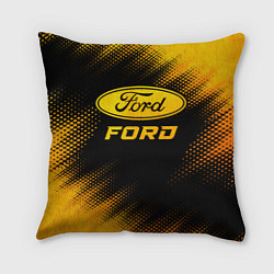 Подушка квадратная Ford - gold gradient, цвет: 3D-принт