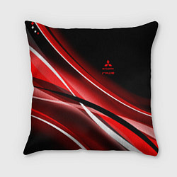 Подушка квадратная Mitsubishi emblem Митсубиши, цвет: 3D-принт