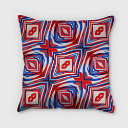 Подушка квадратная Красная маска абстракция, цвет: 3D-принт