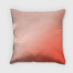 Подушка квадратная Градиент персиковый, цвет: 3D-принт