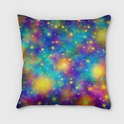 Подушка квадратная Звездный космос, сияющий волшебством, цвет: 3D-принт
