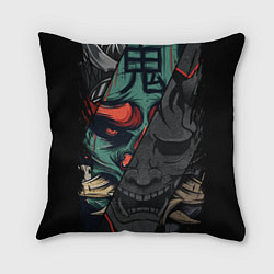 Подушка квадратная Демон самурай - Они, цвет: 3D-принт