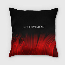 Подушка квадратная Joy Division red plasma, цвет: 3D-принт