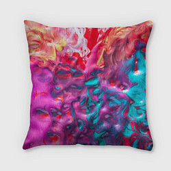Подушка квадратная Феерия жидких красок, цвет: 3D-принт