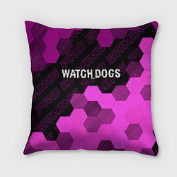Подушка квадратная Watch Dogs pro gaming: символ сверху, цвет: 3D-принт